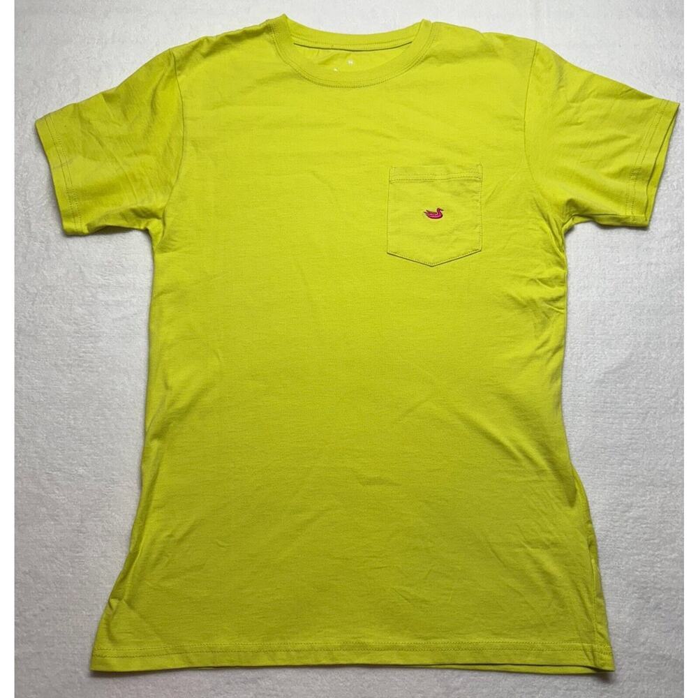 Southern Marsh Duck T-Shirt Womens Large Neon Green New